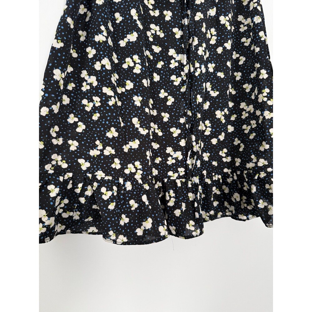 PRETTYLITTLETHING Floral Ruffle Wrap Mini Dress - size small - Picture 4 of 6
